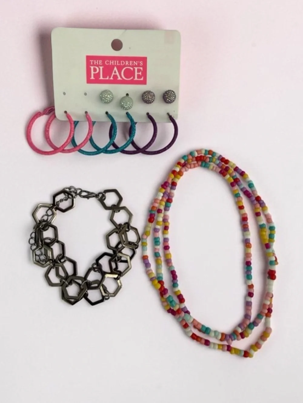 🫶🏻 The Children's Place Kids Multicolor Beaded Necklace & Earring Set